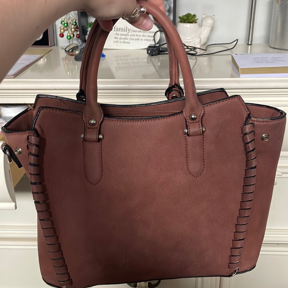 Pink Stix brown purse